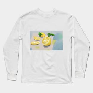 Lemon Slices - Painting Long Sleeve T-Shirt